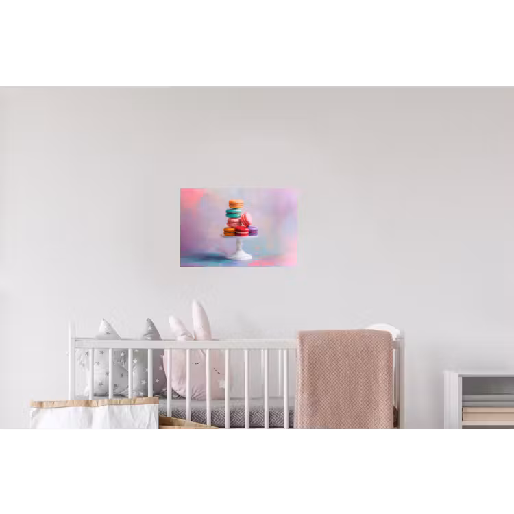 Macarons - Schaal - Pastel - Kleurrijk Muursticker klein -kinderkamer