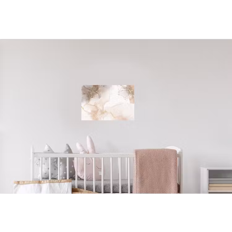 Marmer - Bruin - Gouden Muursticker klein -kinderkamer