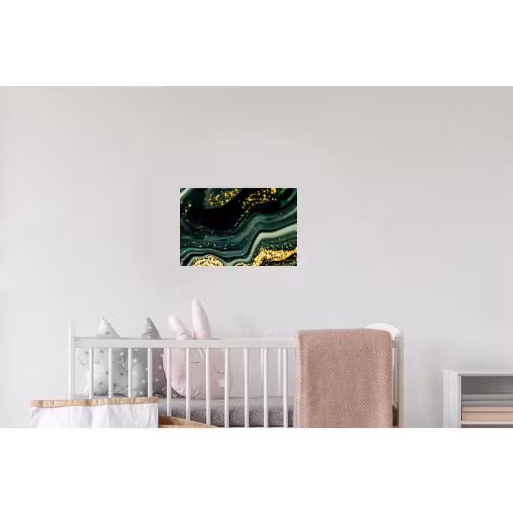 Marmer - Goud - Glitter - Groen - Marmerlook - Luxe Muursticker klein -kinderkamer