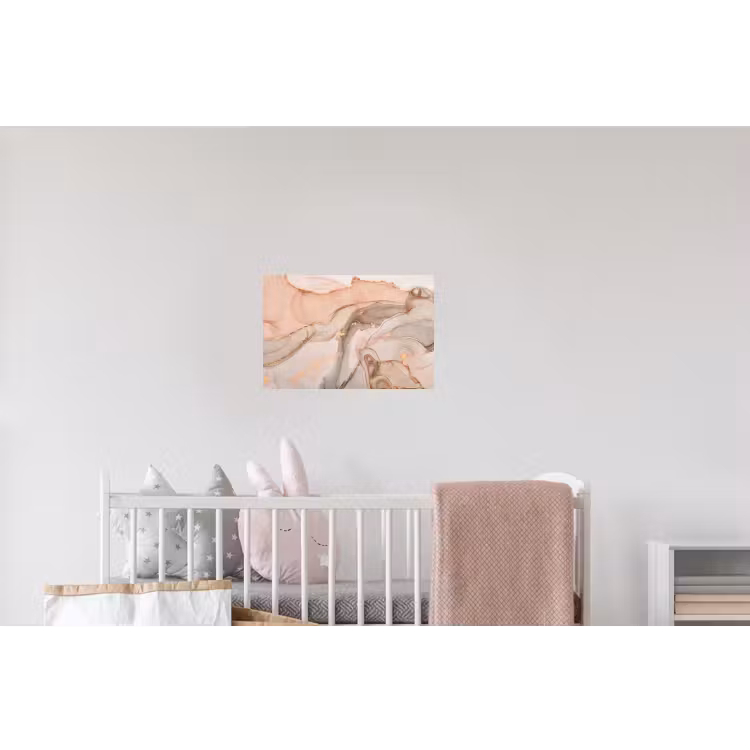 Marmer - Roze - Rosé Muursticker klein -kinderkamer