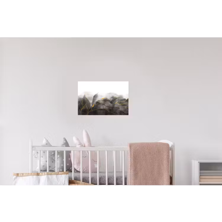 Marmer - Zwart - Goud - Luxe - Marmerlook Muursticker klein -kinderkamer