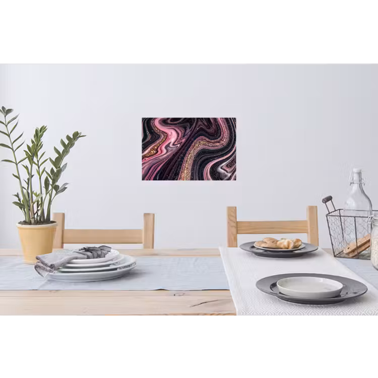 Marmerlook - Roze - Paars - Goud - Luxe - Marmer Muursticker klein -eettafel