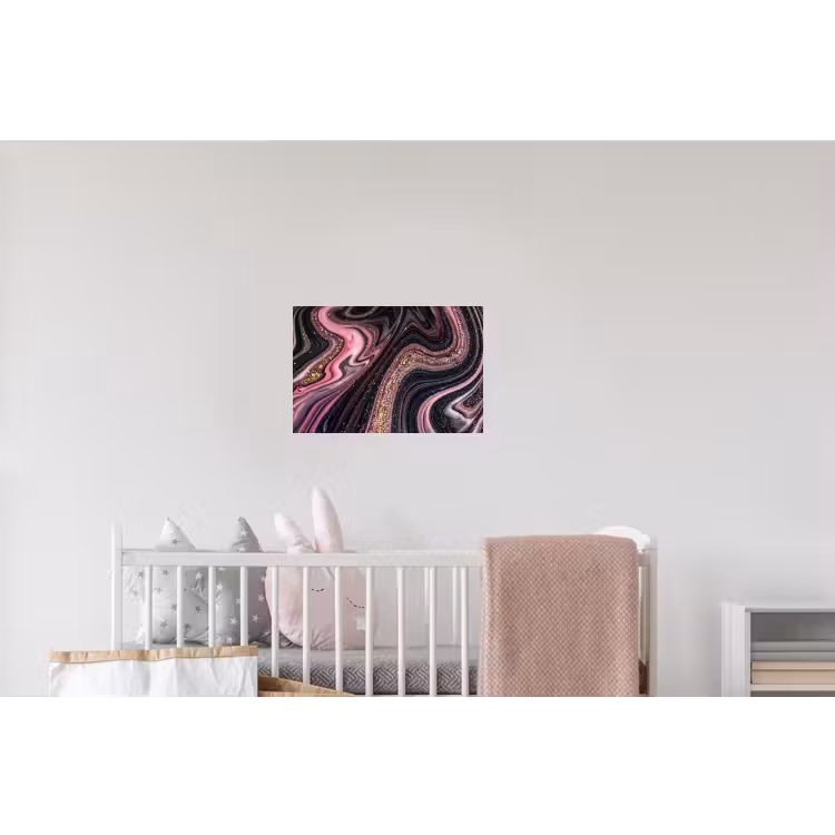 Marmerlook - Roze - Paars - Goud - Luxe - Marmer Muursticker klein -kinderkamer