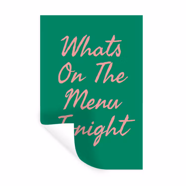 Menu - Quote - Roze Muursticker klein -3d