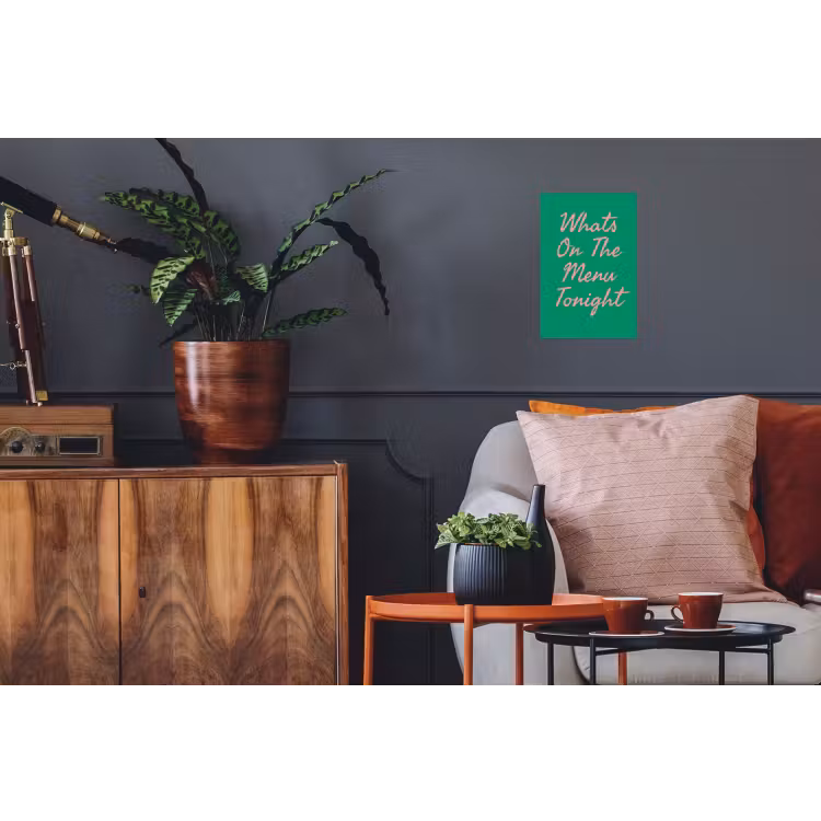 Menu - Quote - Roze Muursticker klein -kamerbank