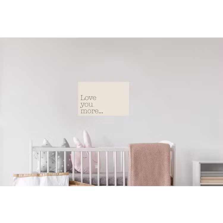 Minimalistisch - Love - Beige Muursticker klein -kinderkamer