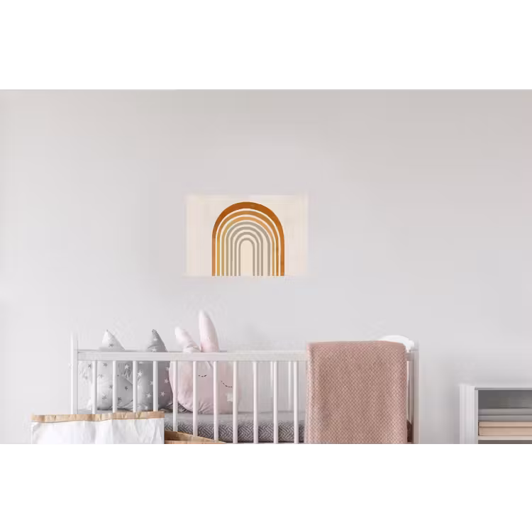 Minimalistisch - Boog - Lijnen - Beige Muursticker klein -kinderkamer