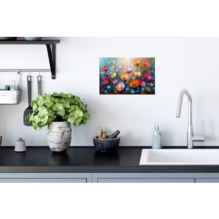Klaprozen - Bloemen - Kunst - Botanisch Muursticker klein -keuken