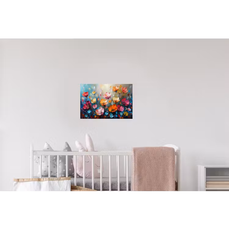 Klaprozen - Bloemen - Kunst - Botanisch Muursticker klein -kinderkamer