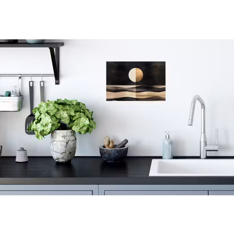 Maan - Cirkel - Goud Muursticker klein -keuken