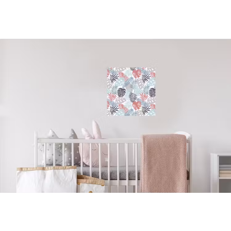 Monstera - Pastel - Bladeren - Tropical Muursticker klein -kinderkamer
