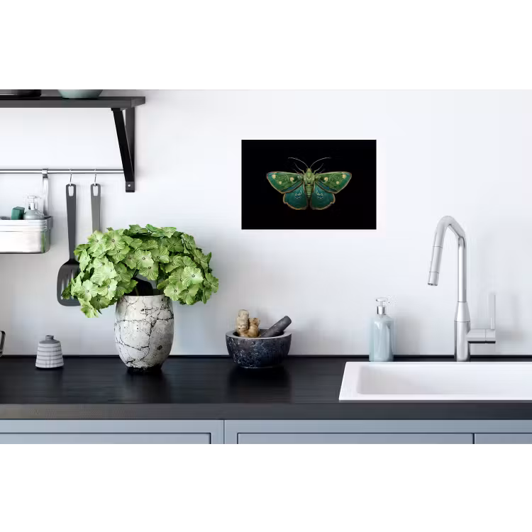 Mot - Levendig - Groen Muursticker klein -keuken