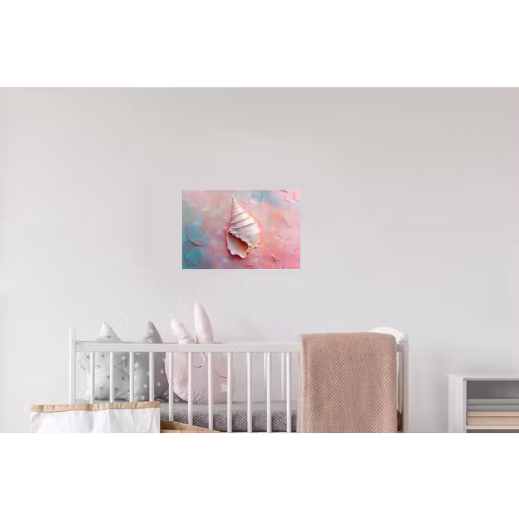 Schelp - Pastel - Pink Muursticker klein -kinderkamer