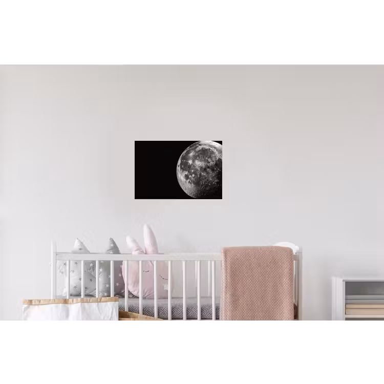 Close-up - Maan - Wit - Textuur Muursticker klein -kinderkamer