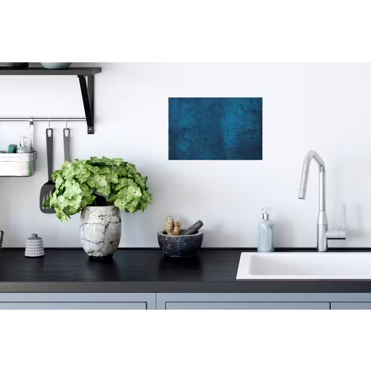 Natuursteen - Beton - Steen - Blauw Muursticker klein -keuken