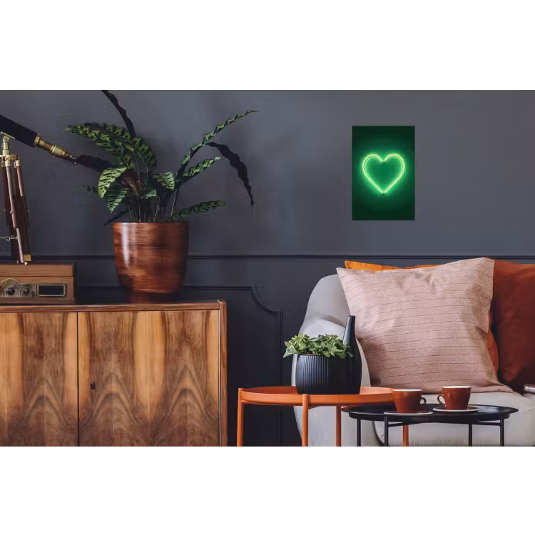 Neon - Groen - Licht Muursticker klein -kamerbank