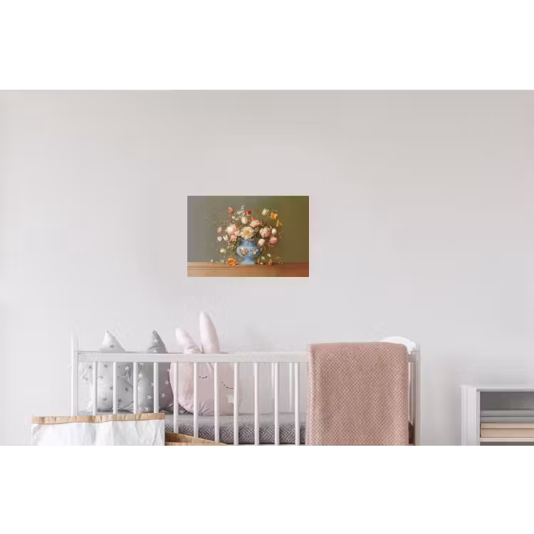 Neutral - Bloemen - Boeket - Vaas Muursticker klein -kinderkamer