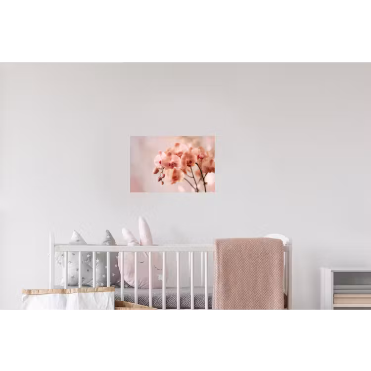 Orchidee - Bloemen - Roze - Bloemblaadjes Muursticker klein -kinderkamer