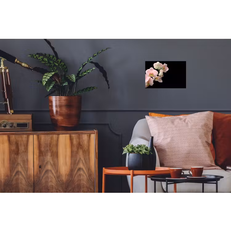 Orchidee - Bloemen - Roze - Stilleven - Flora Muursticker klein -kamerbank