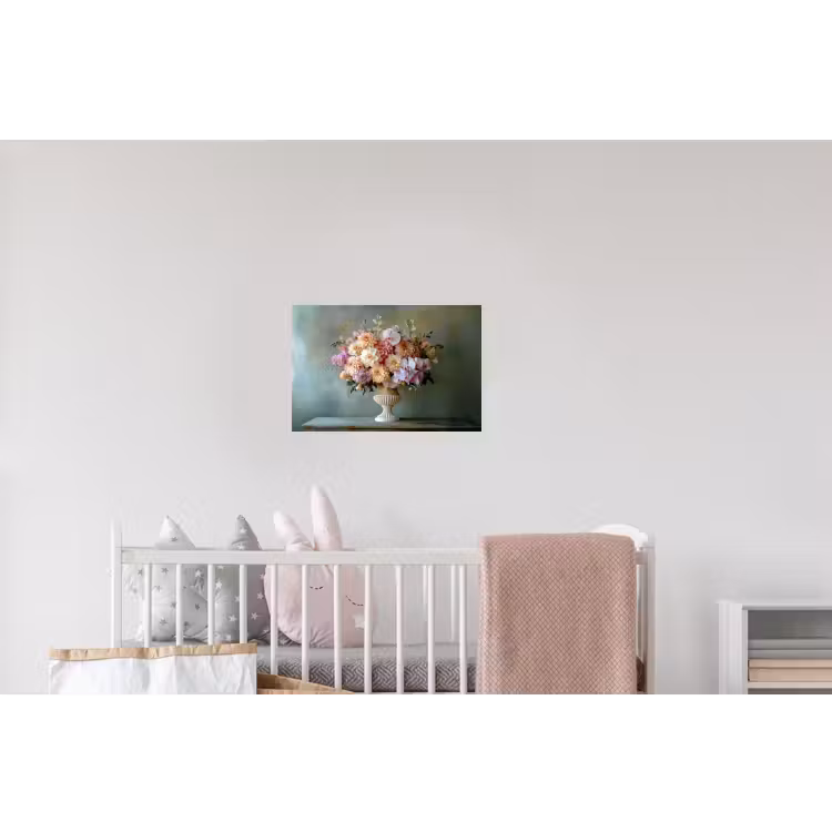Orchidee - Boeket - Vaas - Bloemen Muursticker klein -kinderkamer