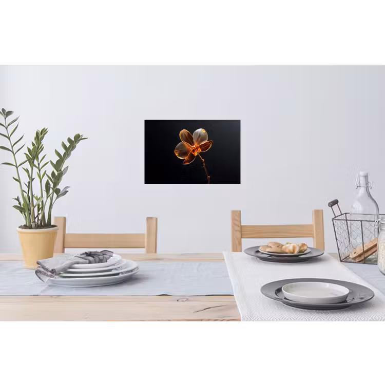 Orchidee - Doorzichtig - Bloem Muursticker klein -eettafel