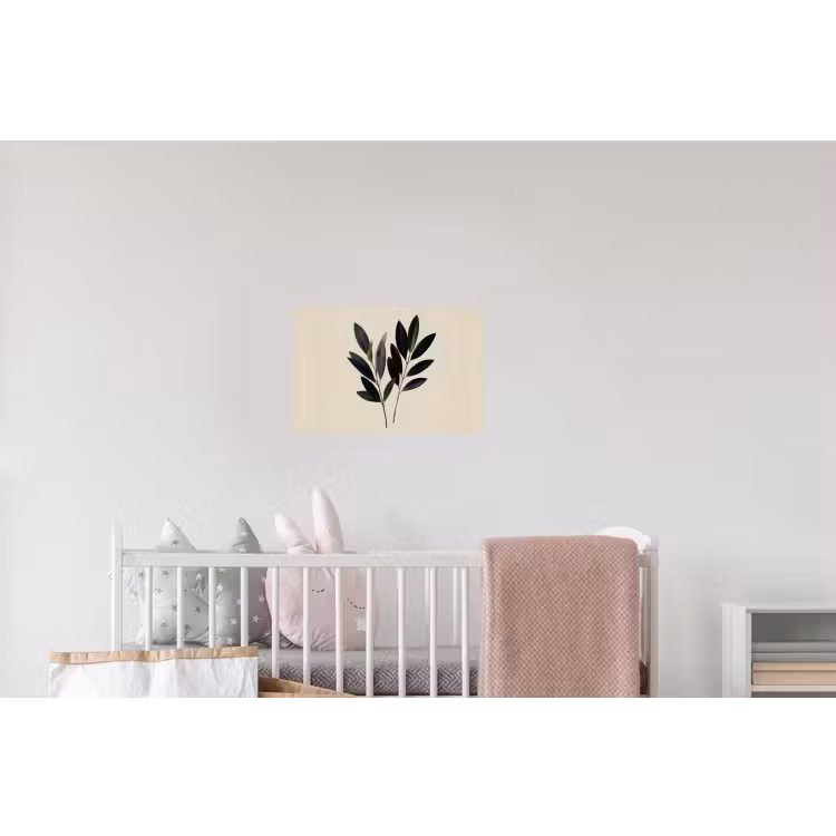 Ovaalvormige bladeren - Diep groen - Symmetrisch Muursticker klein -kinderkamer