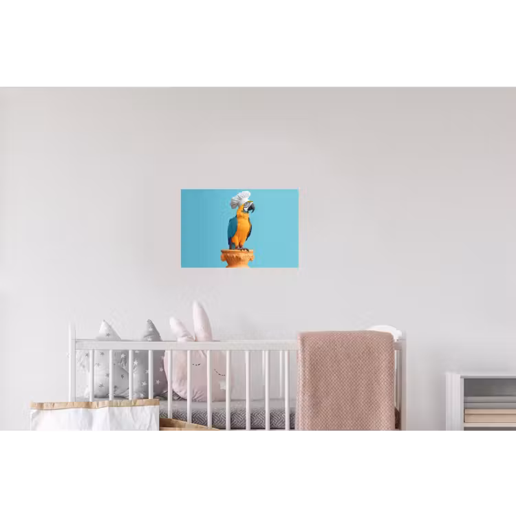 Papegaai - Koksmuts - Grappig - Vogel Muursticker klein -kinderkamer