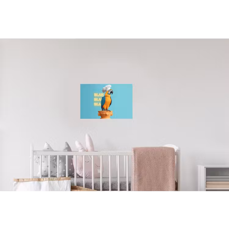 Papegaai - Koksmuts - Quote - Neon Muursticker klein -kinderkamer
