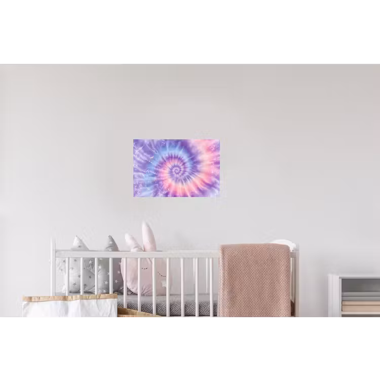 Pasteltinten - Paars - Spiraal - Marmer Muursticker klein -kinderkamer