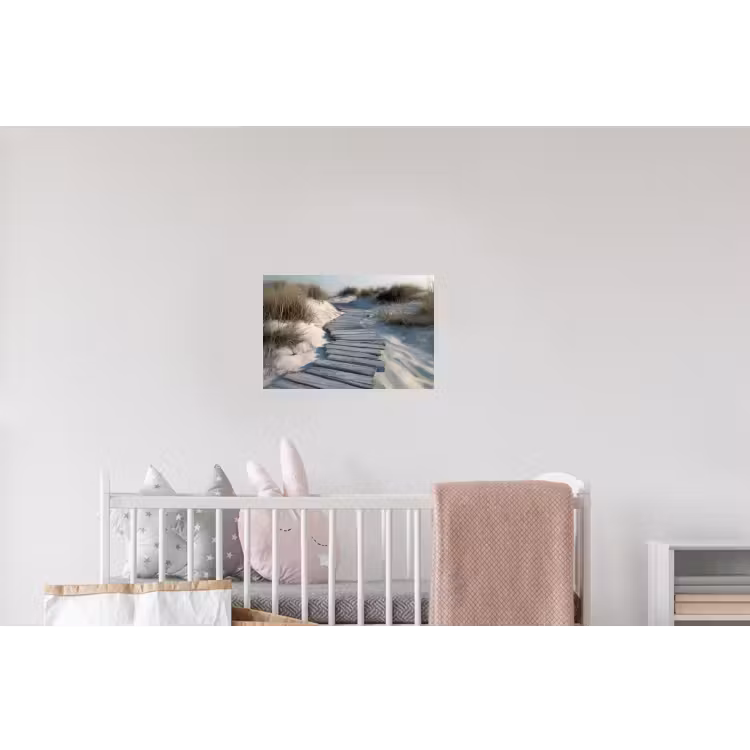 Pad - Planken - Duinen - Gras Muursticker klein -kinderkamer