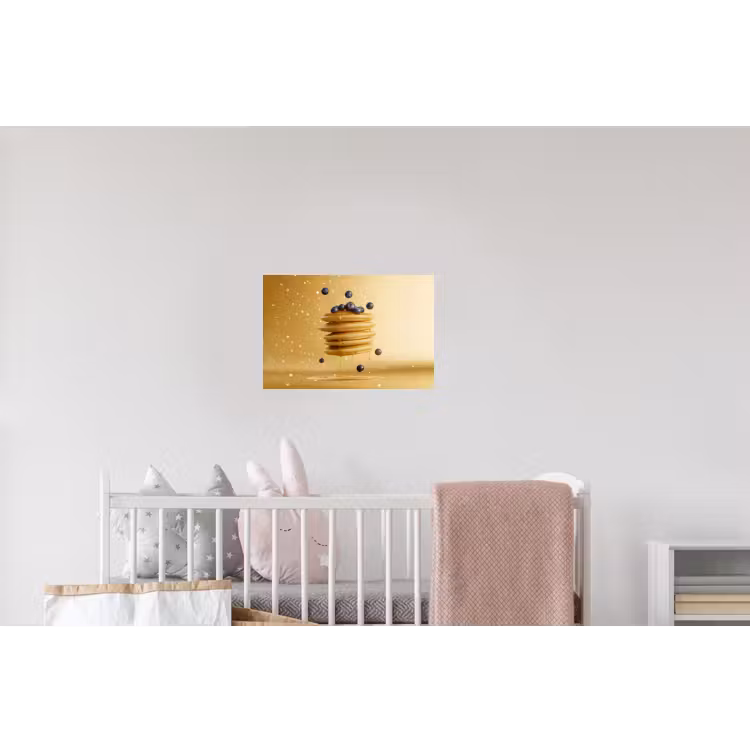 Pannenkoeken - Eten - Honing - Geel Muursticker klein -kinderkamer
