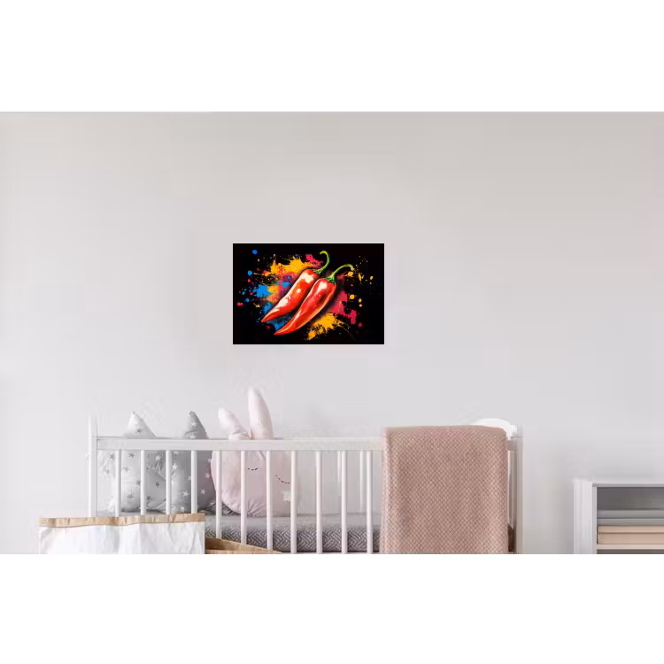 Peper - Graffiti - Verf - Abstract - Modern - Kleurrijk Muursticker klein -kinderkamer