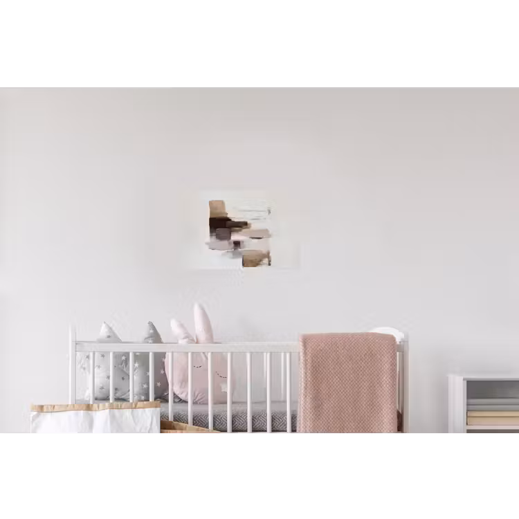 Penseelstreken - Balans - Beige - Bruin Muursticker klein -kinderkamer