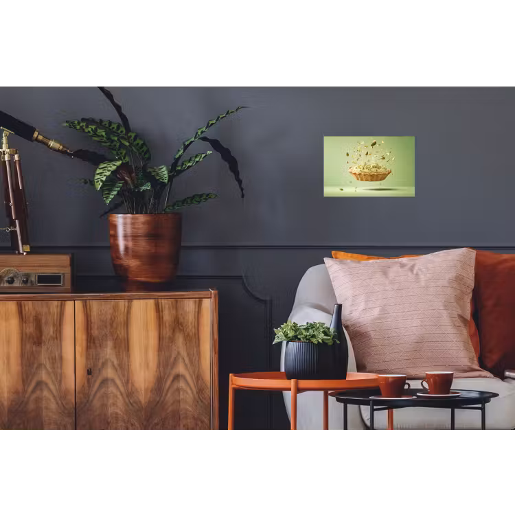 Pistache - Taart - Noten - Eten Muursticker klein -kamerbank