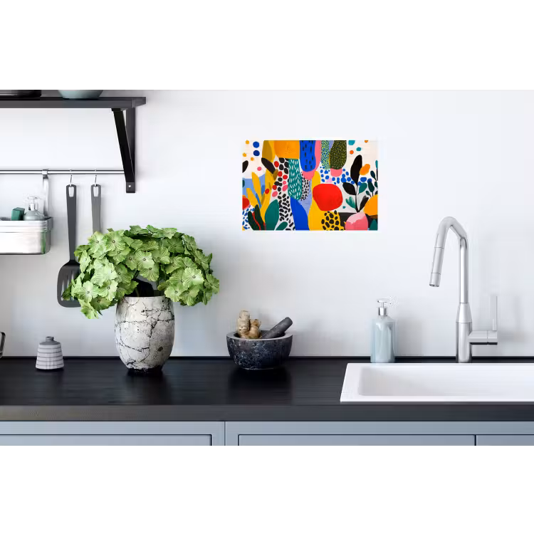 Stippen - Vormen - Modern - Kleuren Muursticker klein -keuken