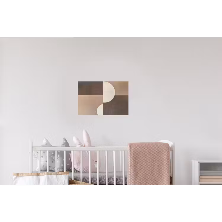 Raster - Halve cirkels - Contrast Muursticker klein -kinderkamer