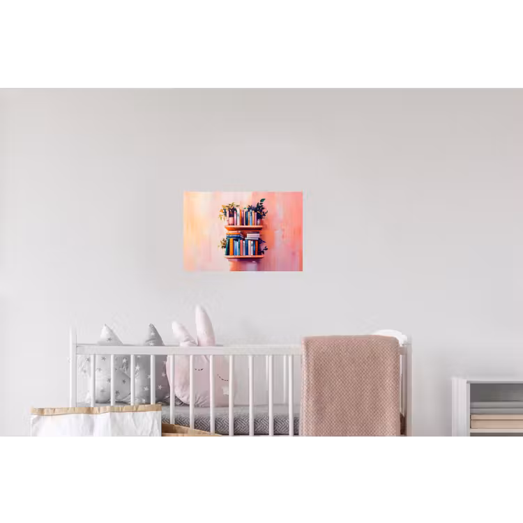 Planken - Boeken - Bladeren Muursticker klein -kinderkamer