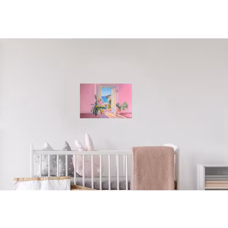 Roze - Buiten - Verf Muursticker klein -kinderkamer