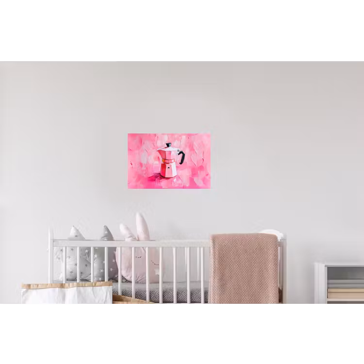 Roze - Verf - Coffee Muursticker klein -kinderkamer