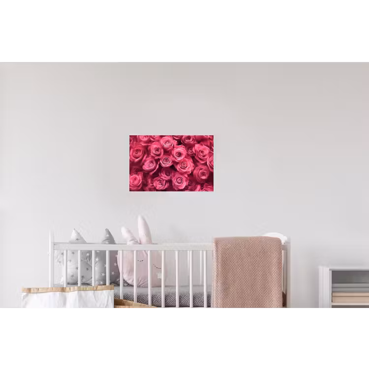 Rozen - Pink - Bloem Muursticker klein -kinderkamer