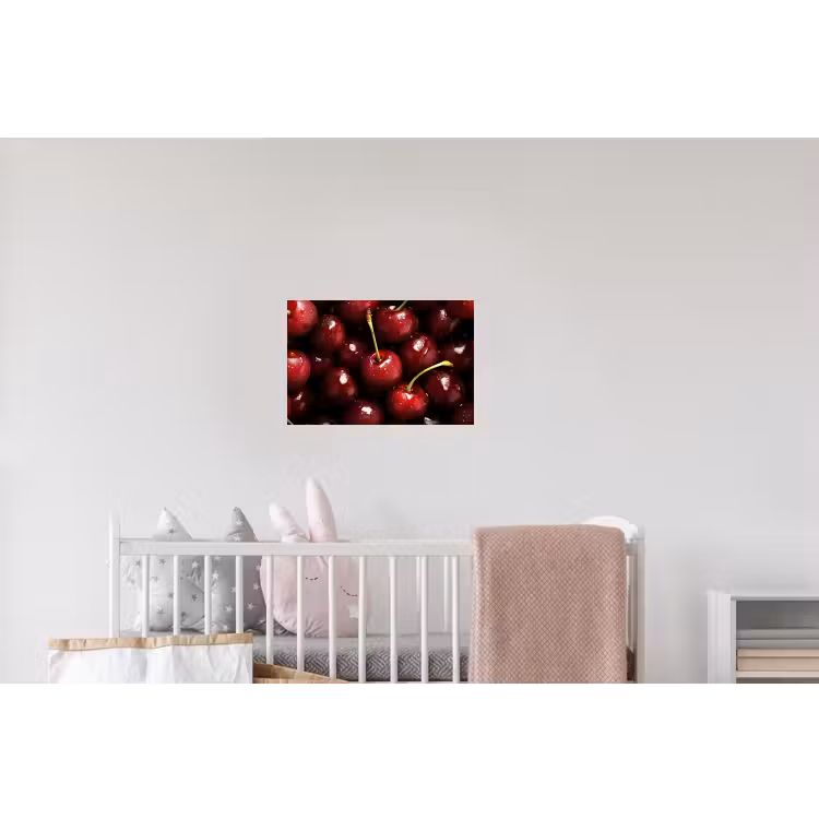 Rood - Fruit - Kersen Muursticker klein -kinderkamer