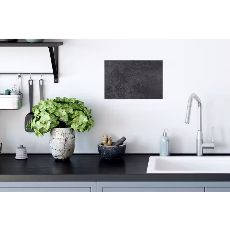 Leisteen - Beton - Natuursteen - Grijs - Industrieel Muursticker klein -keuken