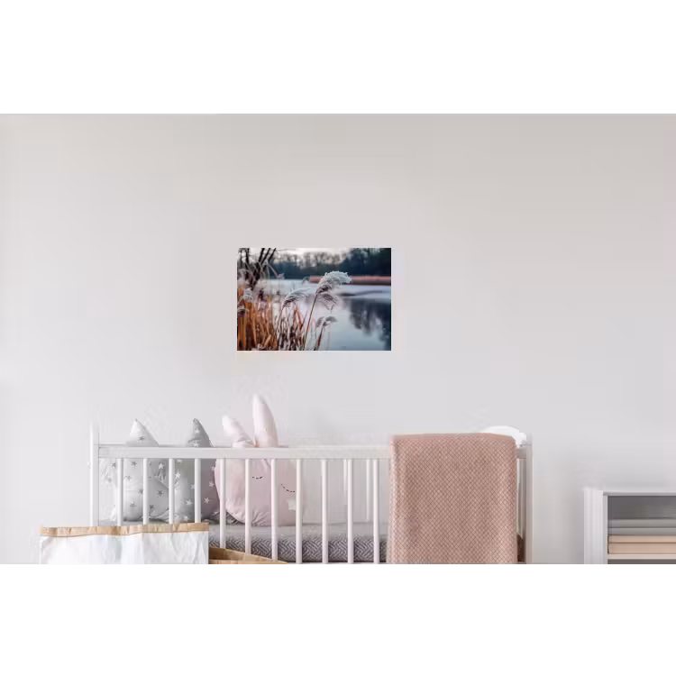 Riet - Gras - Natuur - Winter - Meer Muursticker klein -kinderkamer