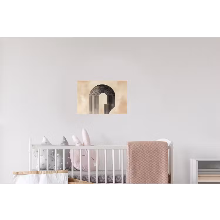 Boog - Strepen - Minimalistisch - Zwart Muursticker klein -kinderkamer
