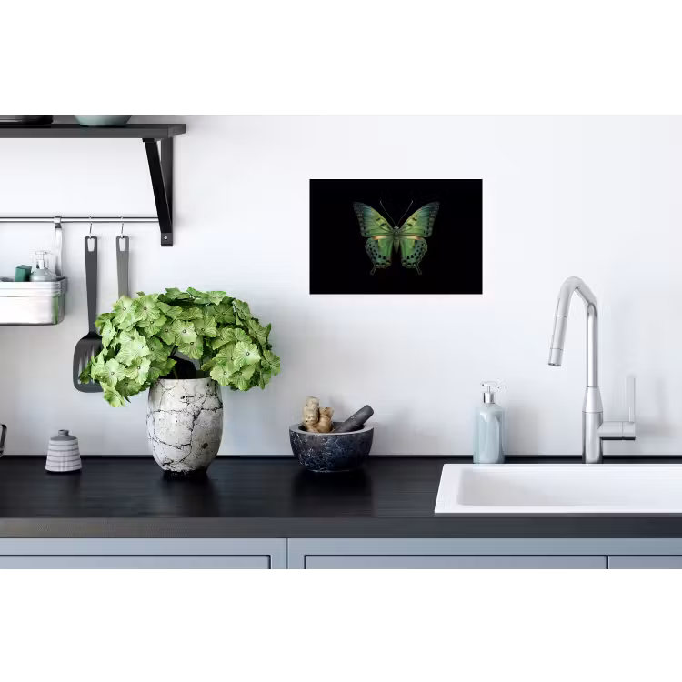 Vlinder - Groen - Diepte Muursticker klein -keuken