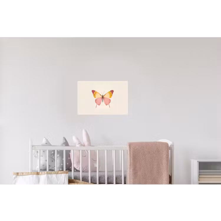 Vlinder - Illustratie - Roze Muursticker klein -kinderkamer