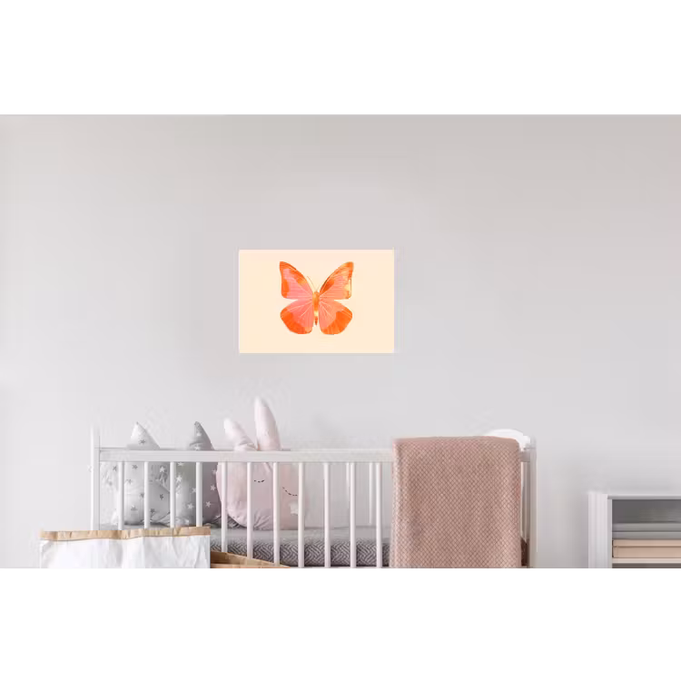 Vlinder - Minimalistisch - Roze Muursticker klein -kinderkamer