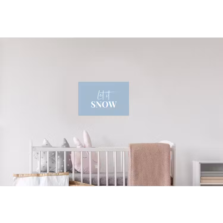 Sneeuw - Winter - Blauw - Let it snow Muursticker klein -kinderkamer