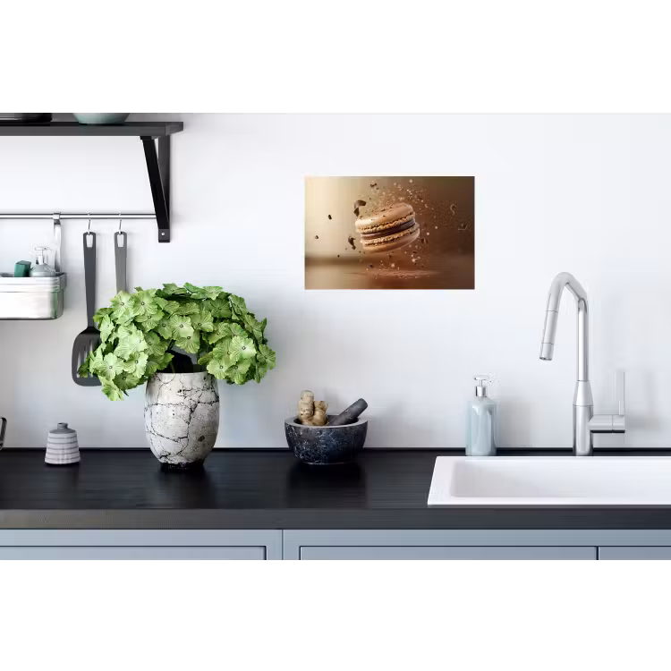 Chocolade - Macarons - Eten - Snoep Muursticker klein -keuken