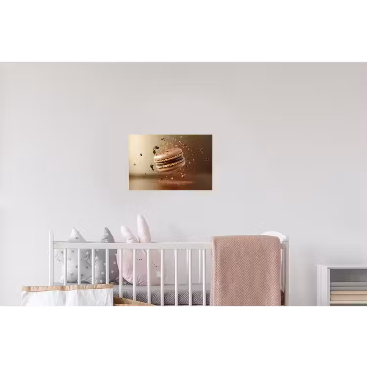 Chocolade - Macarons - Eten - Snoep Muursticker klein -kinderkamer